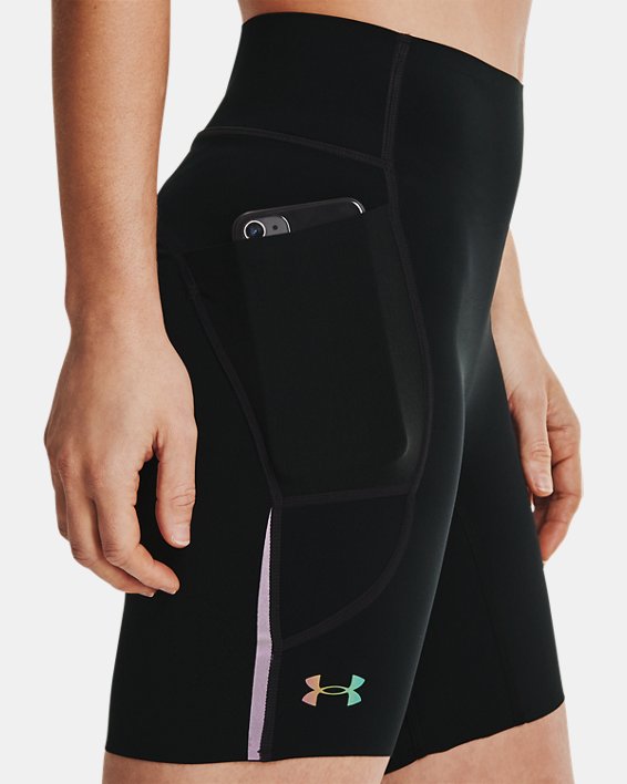 女士UA RUSH™ Run Pocket短褲, Black, pdpMainDesktop image number 5